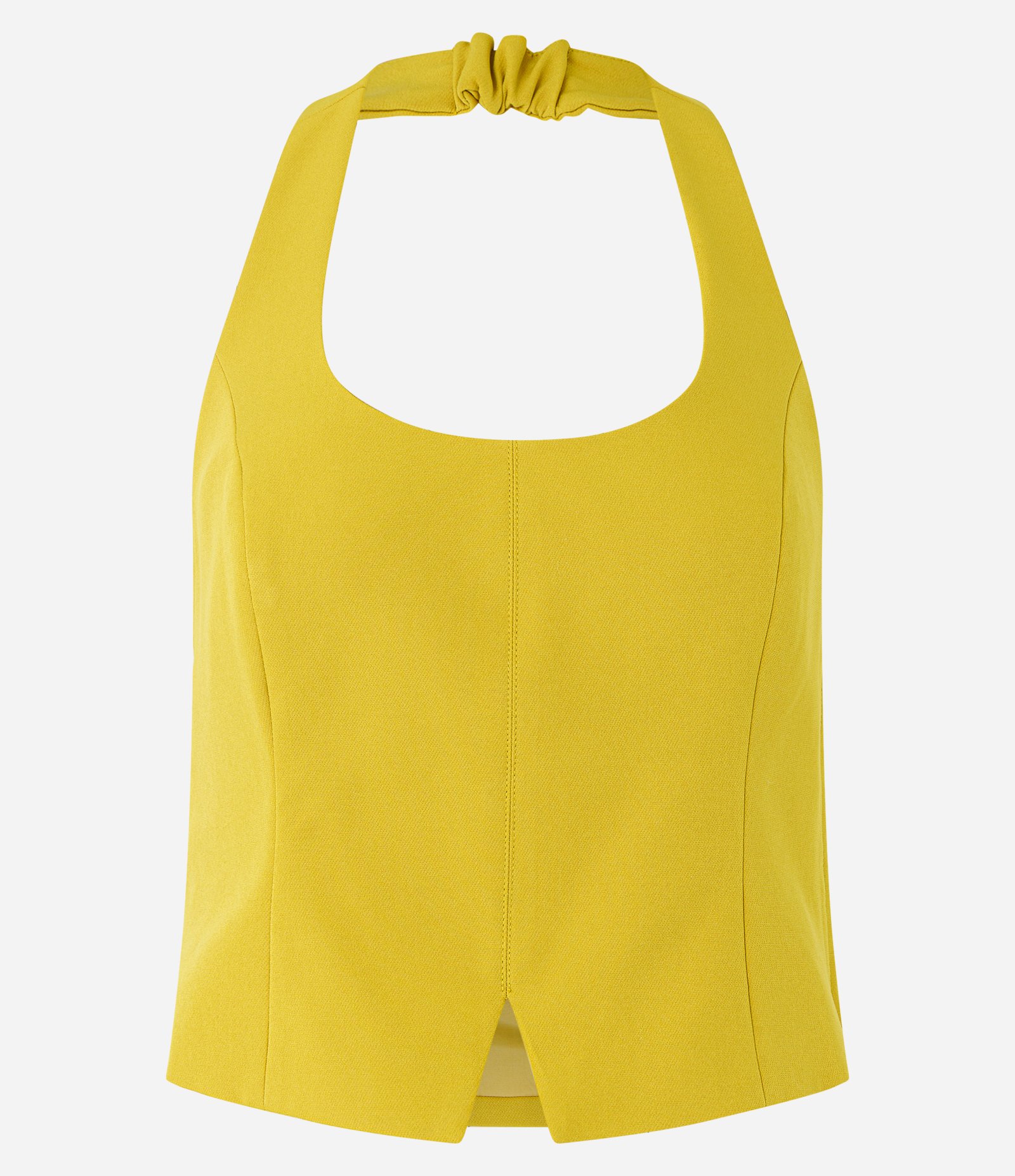 Blusa Frente Única em Crepe com Detalhe Frontal Amarelo 5