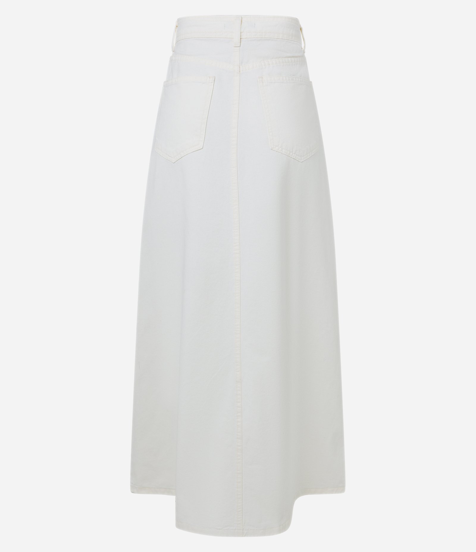 Saia Longa em Jeans com Bolsos Off White 8