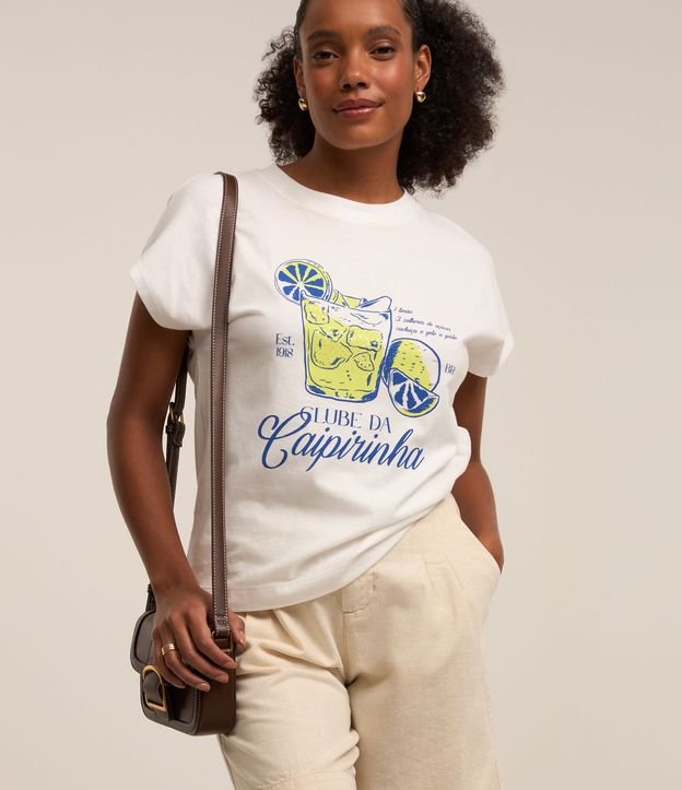 Camiseta em Algodão com Estampa Clube da Caipirinha