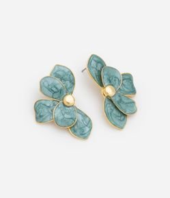 Brinco Médio com Formato de Meia Flor Degradê