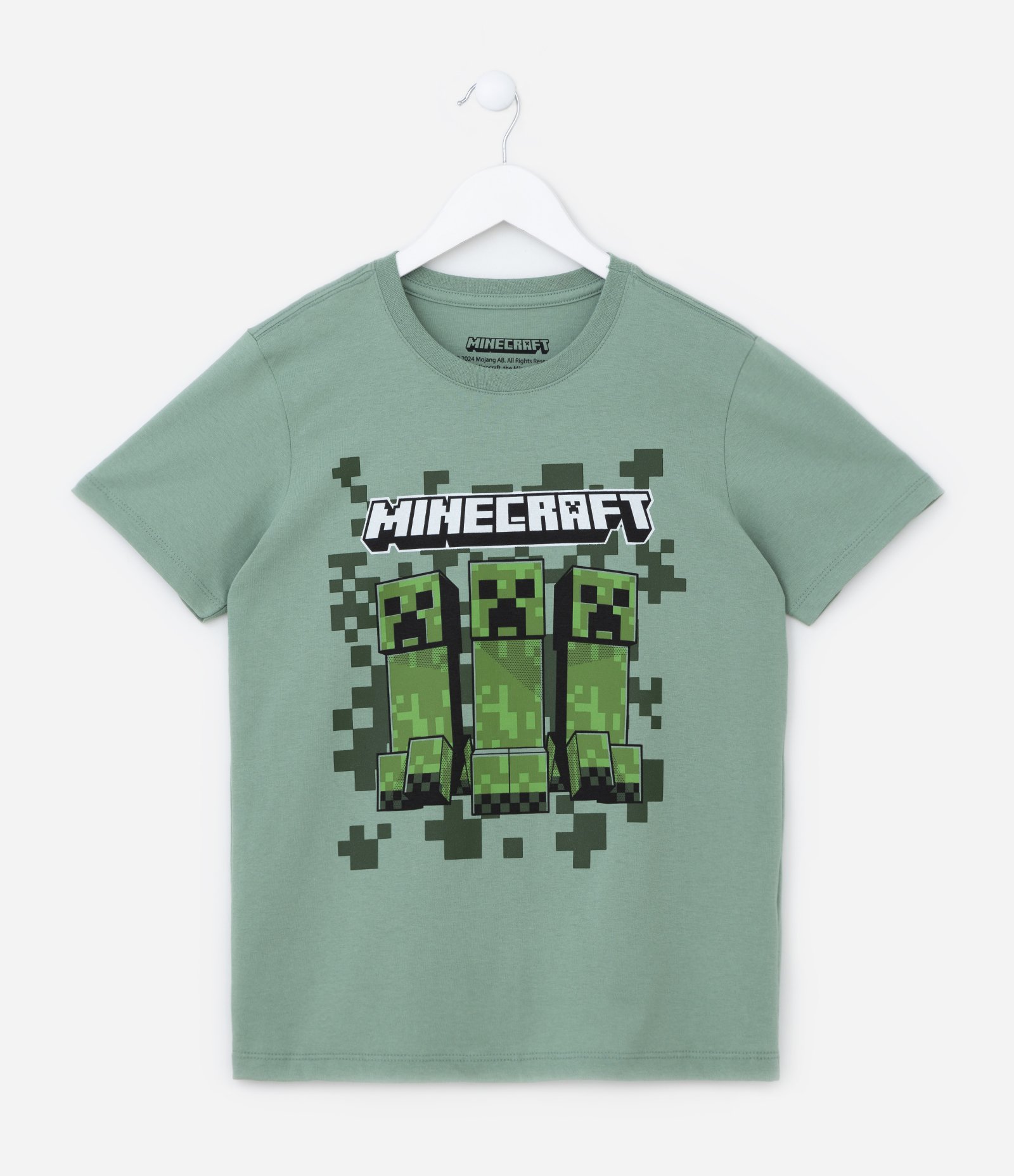 Camiseta Comfort Infantil com Estampa do Minecraft - Tam 5 a 14 Anos Verde 1