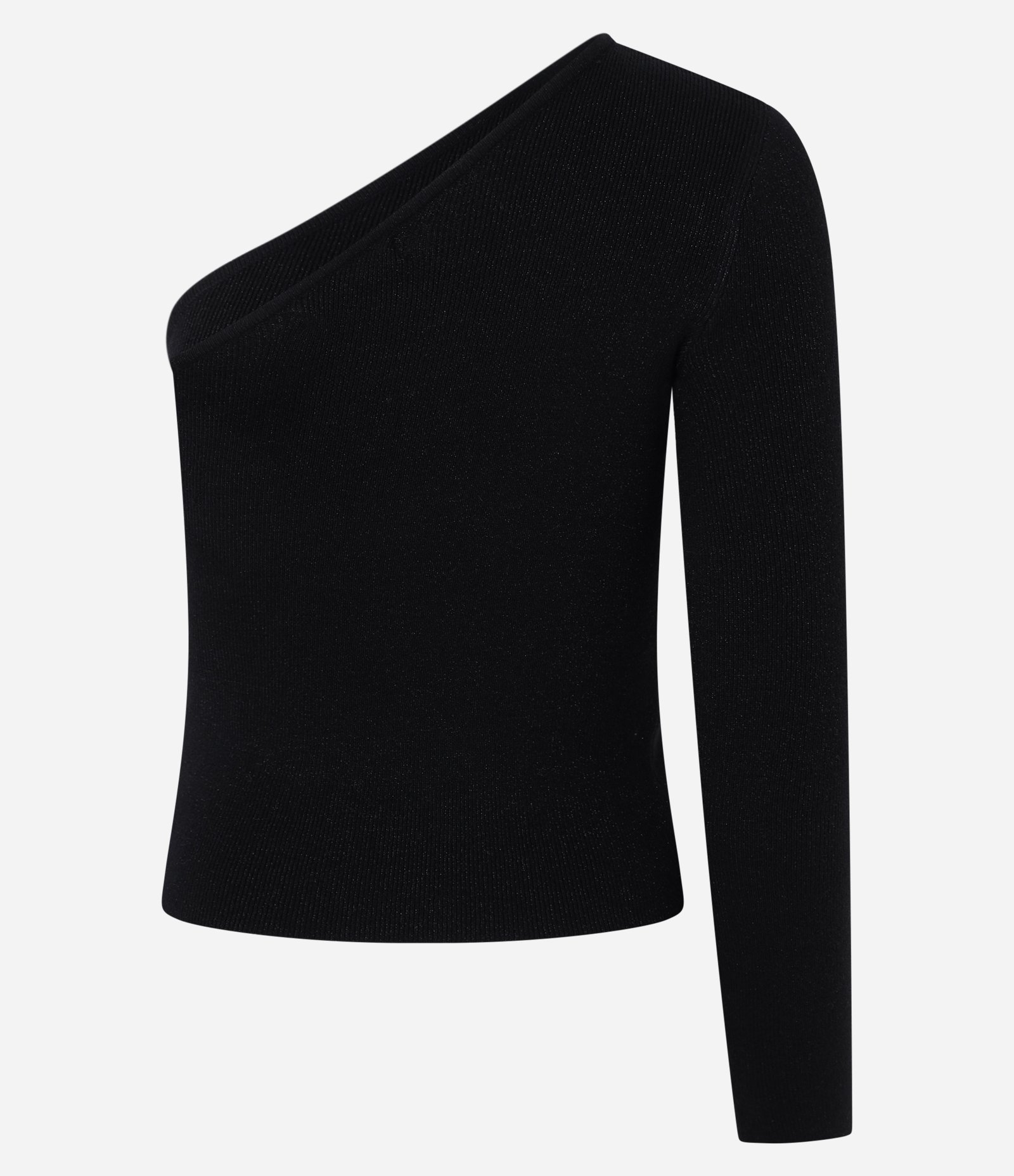 Blusa Ombro Só em Viscose com Manga Longa Preto 5