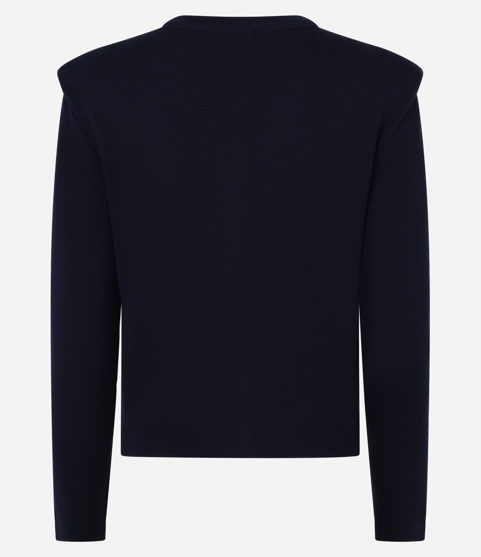 Cardigan em Tricô com Abotoamento de Efeito Pérola Azul 5