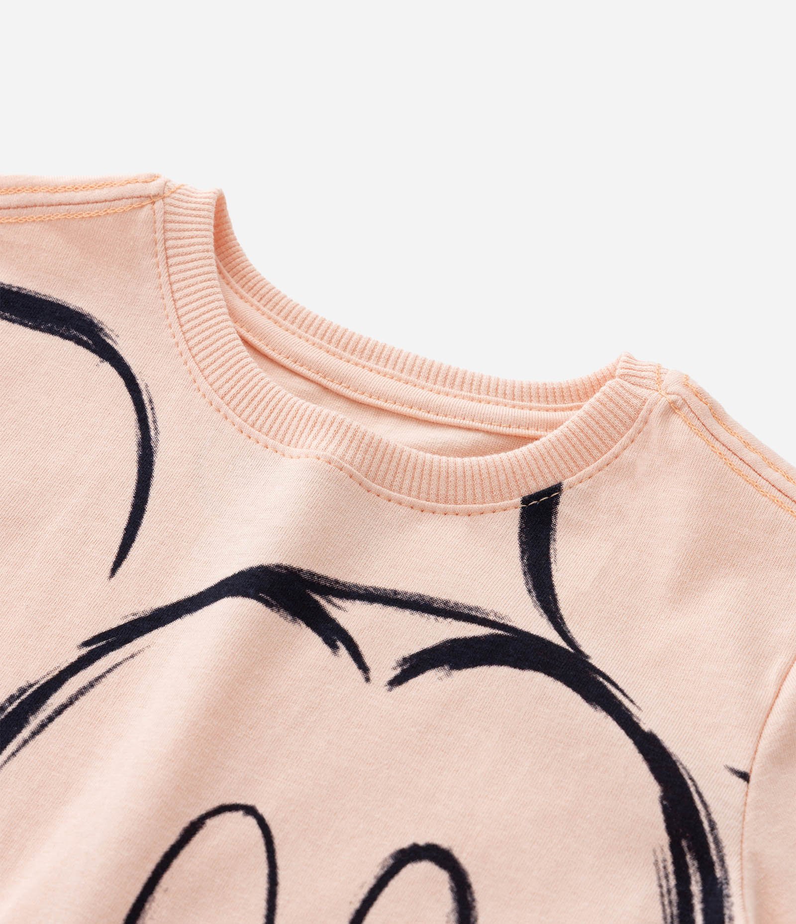 Camiseta Infantil com Estampa do Mickey - Tam 1 a 5 Anos Laranja 6