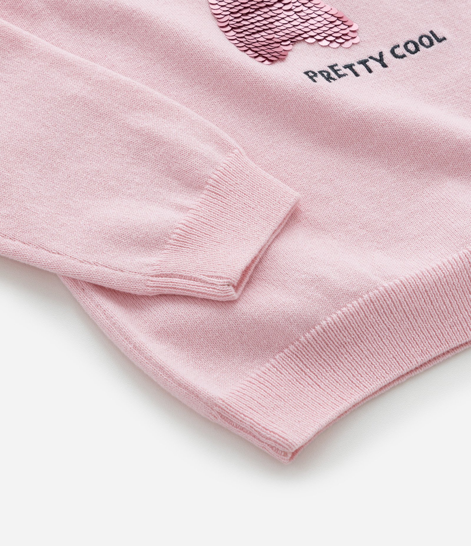 Suéter Infantil em Tricô com Bordado em Paetês - Tam 1 a 5 Anos Rosa 5