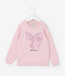 Suéter Infantil em Tricô com Bordado em Paetês - Tam 1 a 5 Anos