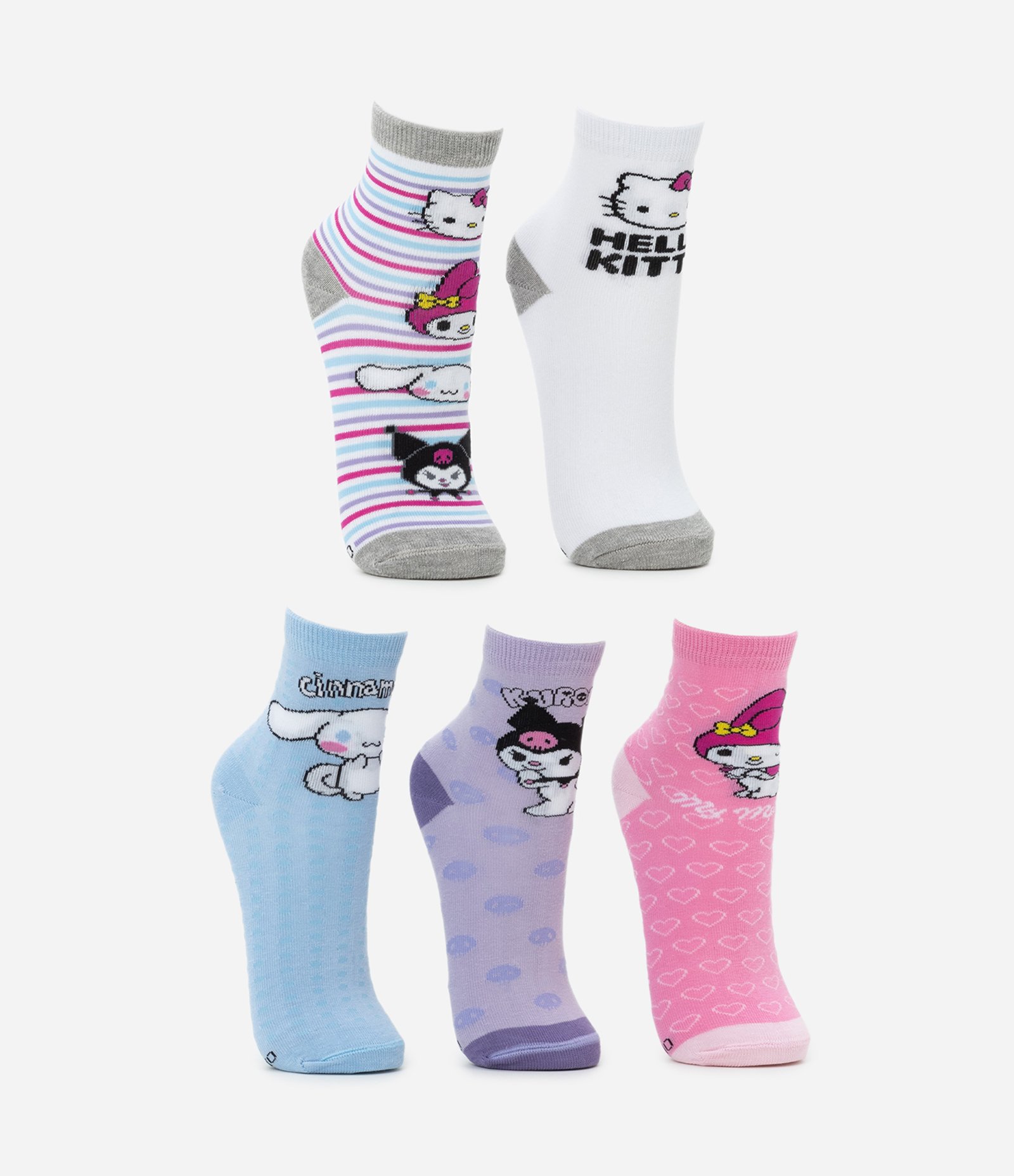 Kit 05 Meias Infantil com Estampa Hello Kitty - Tam 23  a 38 Multicores 2