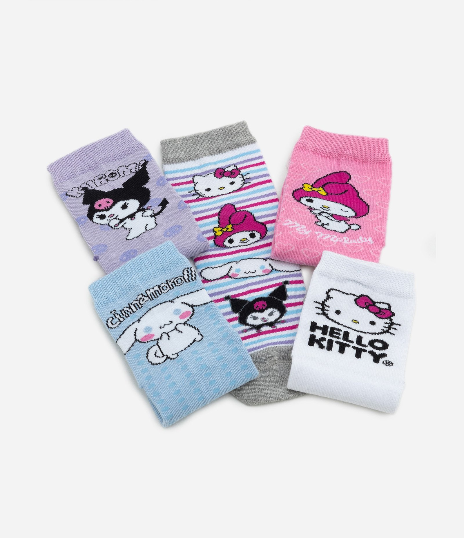 Kit 05 Meias Infantil com Estampa Hello Kitty - Tam 23  a 38 Multicores 4