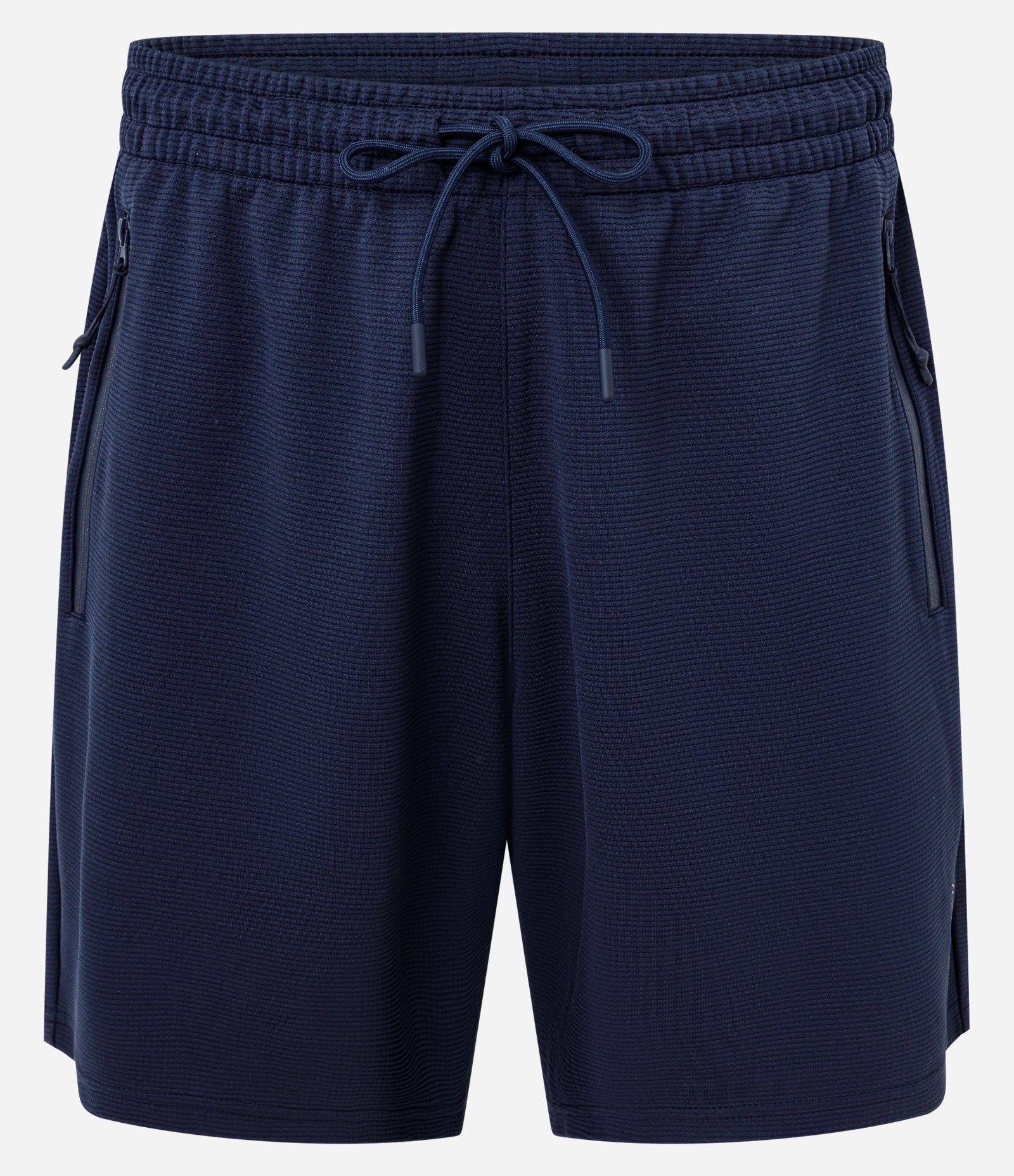 Bermuda Esportiva Texturizada com Cós Elástico e Zíper no Bolso Azul Marinho 5