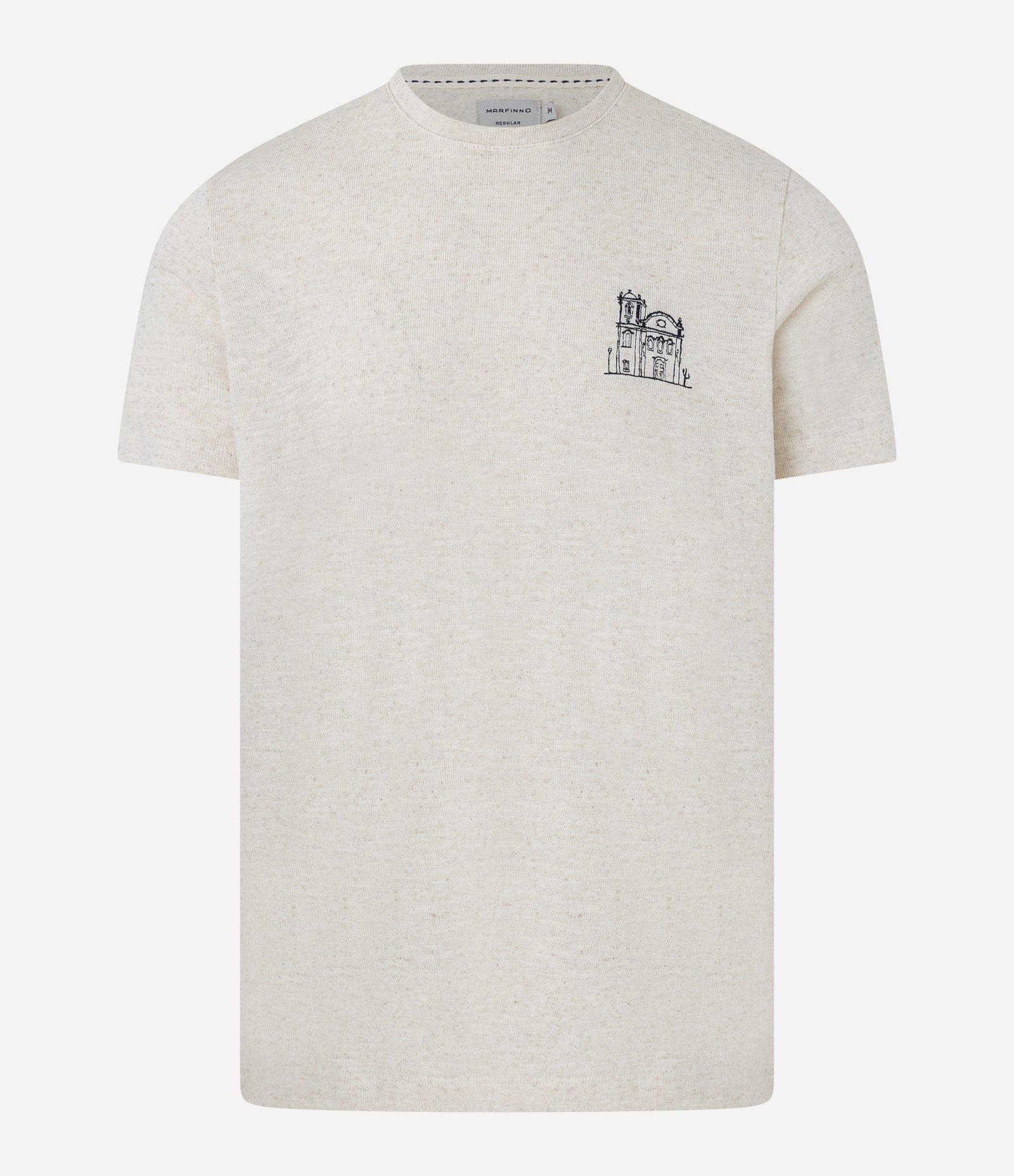 Camiseta com Estampa Cidade Histórica Frente e Costas Bege 6