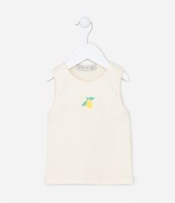 Regata Infantil em Ribana com Bordado de Limãozinho - Tam 1 a 5 Anos