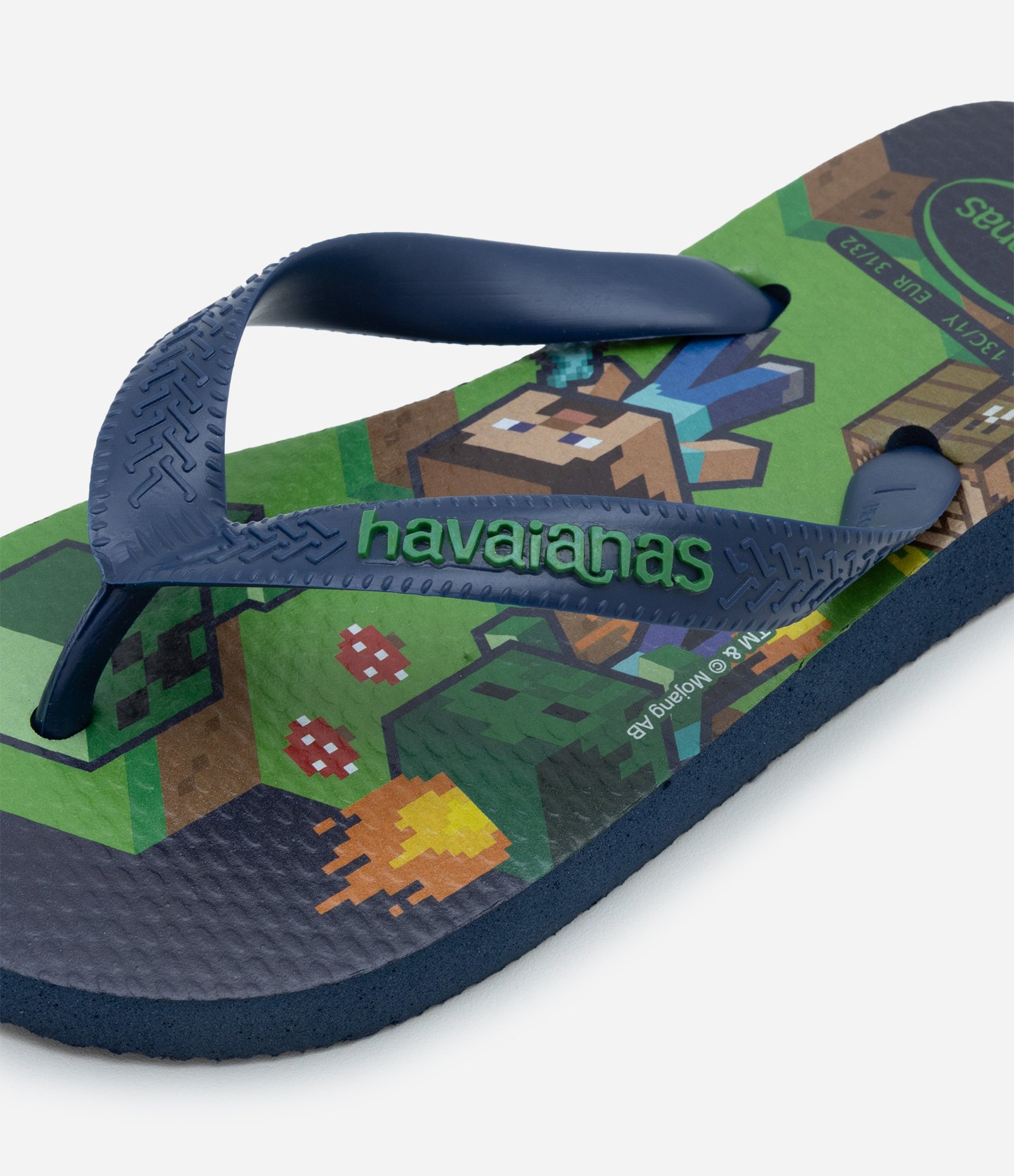 Chinelo Infantil com Estampa Minecraft Havaianas - Tam 23 ao 32 Azul 4
