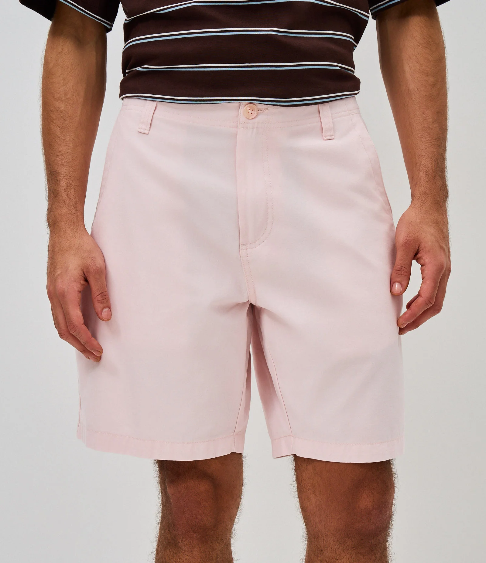 Bermuda Slim Alfaiataria em Sarja com Bolsos Rosa 2