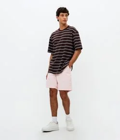Bermuda Slim Alfaiataria em Sarja com Bolsos