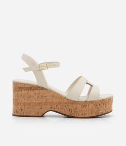 Sandália Plataforma em Pu com Cabedal H