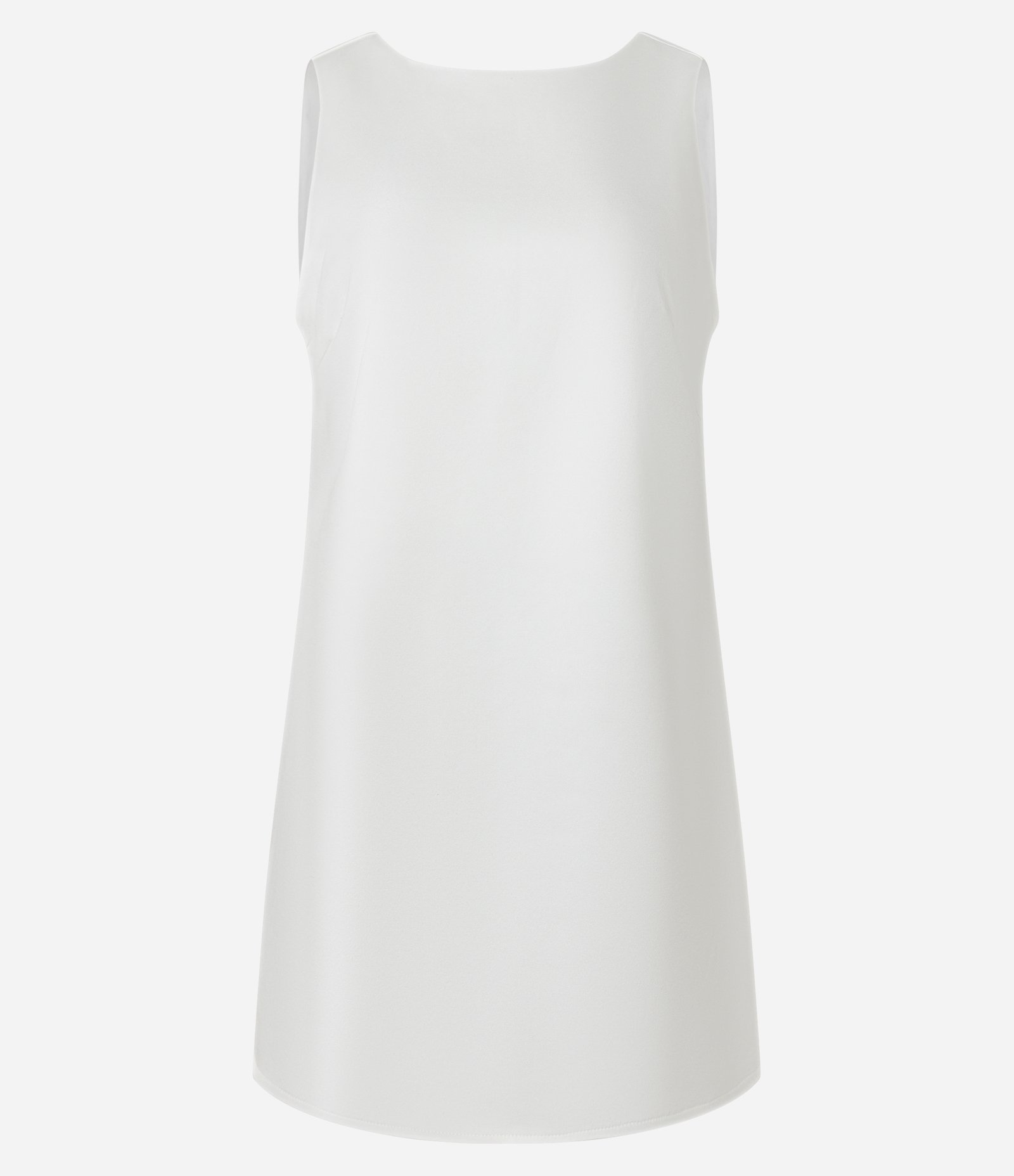 Vestido Curto em Crepe com Laços nas Costas Decotadas Branco 6