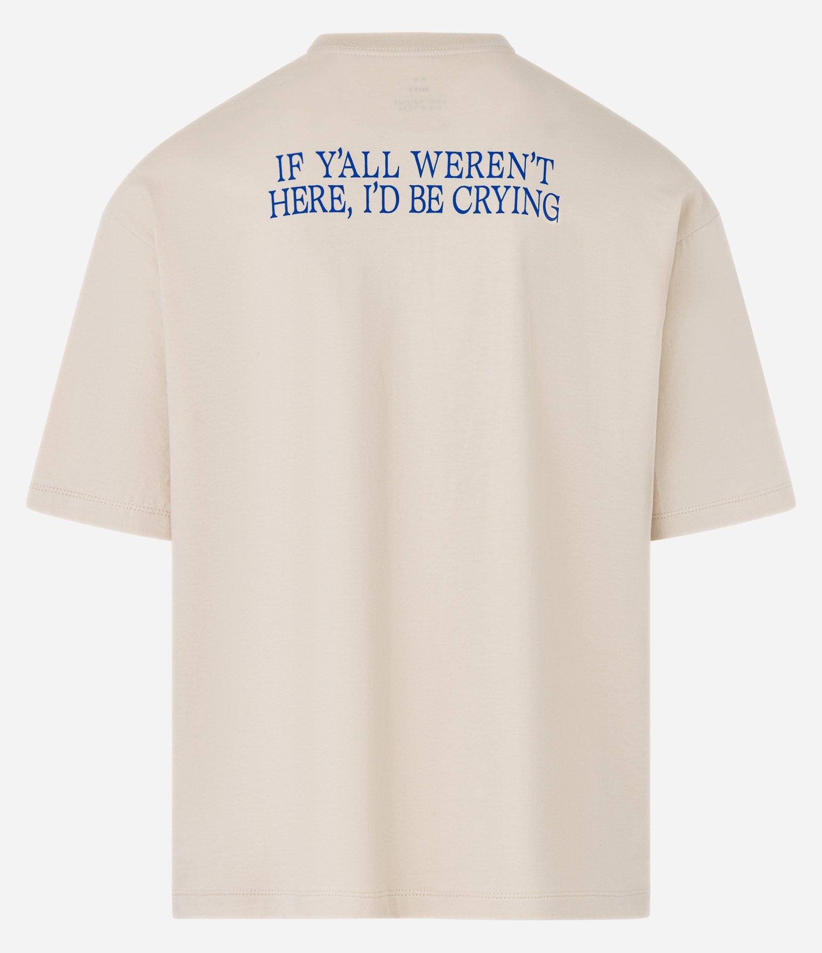 Camiseta Boxy em Algodão com Estampa Post Malone Bege 6