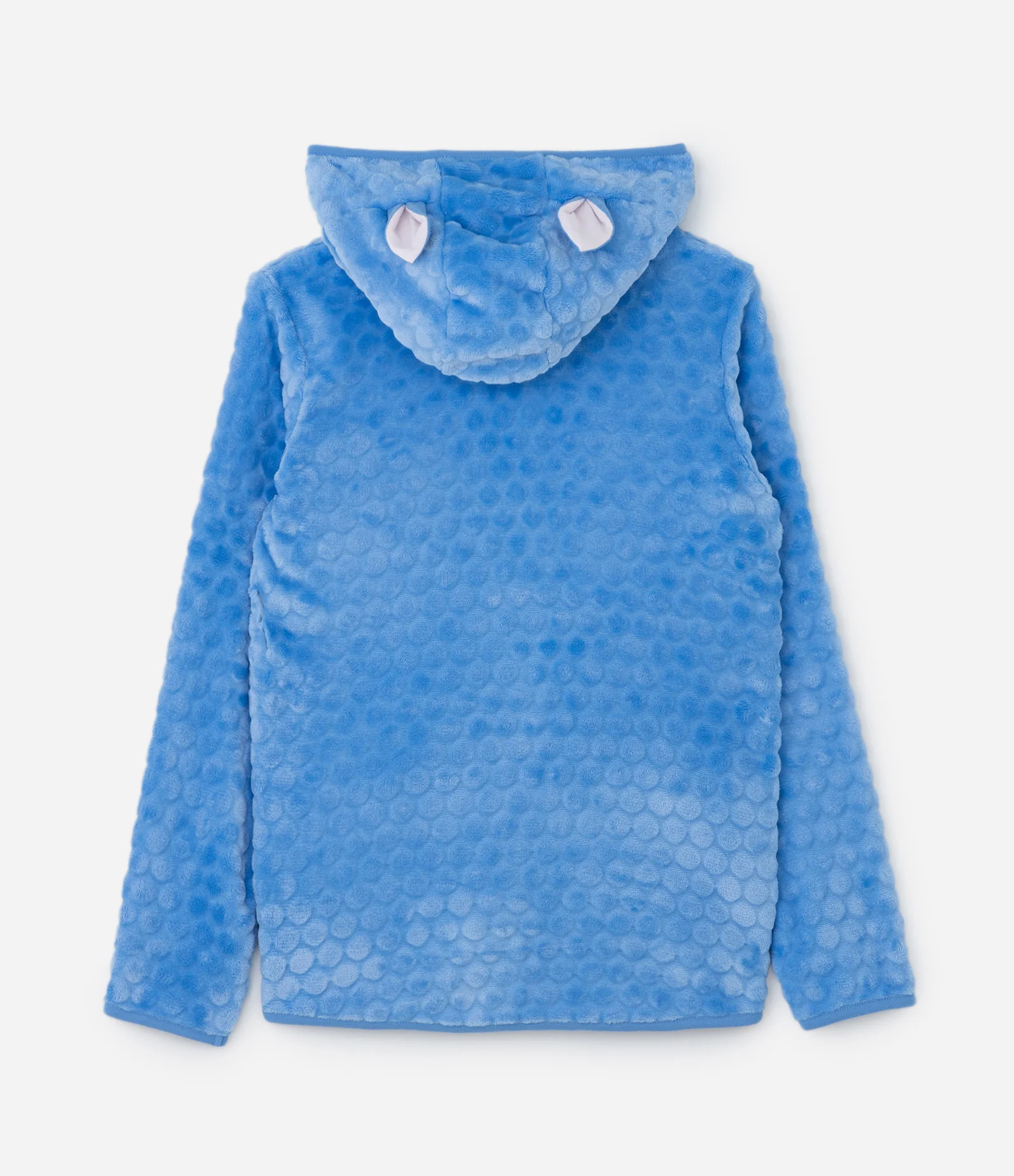 Jaqueta Infantil em Fleece com Bordado Stitch e Capuz com Orelinhas - Tam 5 A 14 Anos Azul 2
