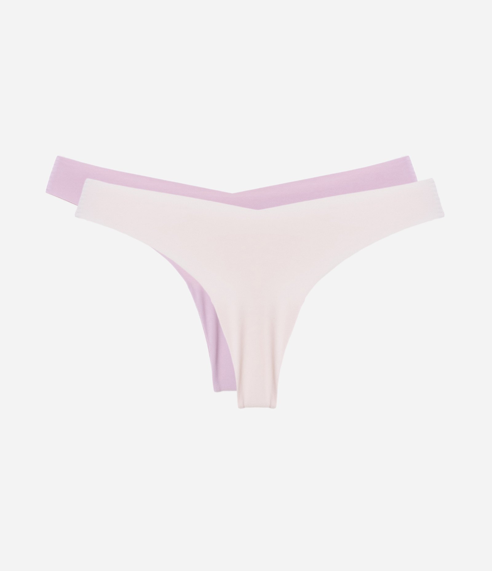 Kit 02 Calcinhas Biquíni em Poliamida com Corte a Laser Rosa/Lilás 1