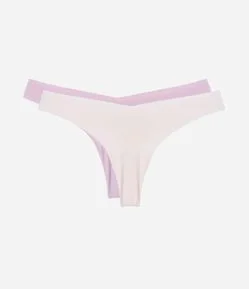 Kit 02 Calcinhas Biquíni em Poliamida com Corte a Laser