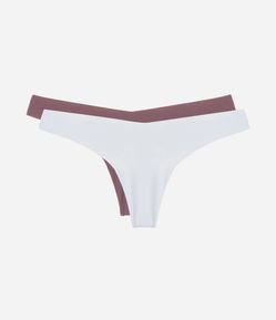 Kit 02 Calcinhas Biquíni Fio em Poliamida Corte a Laser