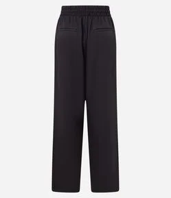 Calça em Alfaiataria com Friso Contrastante e Elástico na Cintura