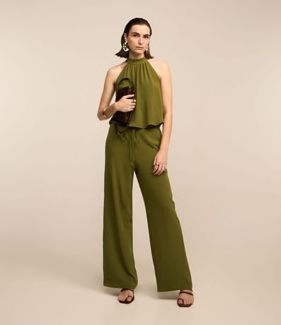 Calça em Airflow com Amarração no Cós Calça em Airflow com Amarração no Cós