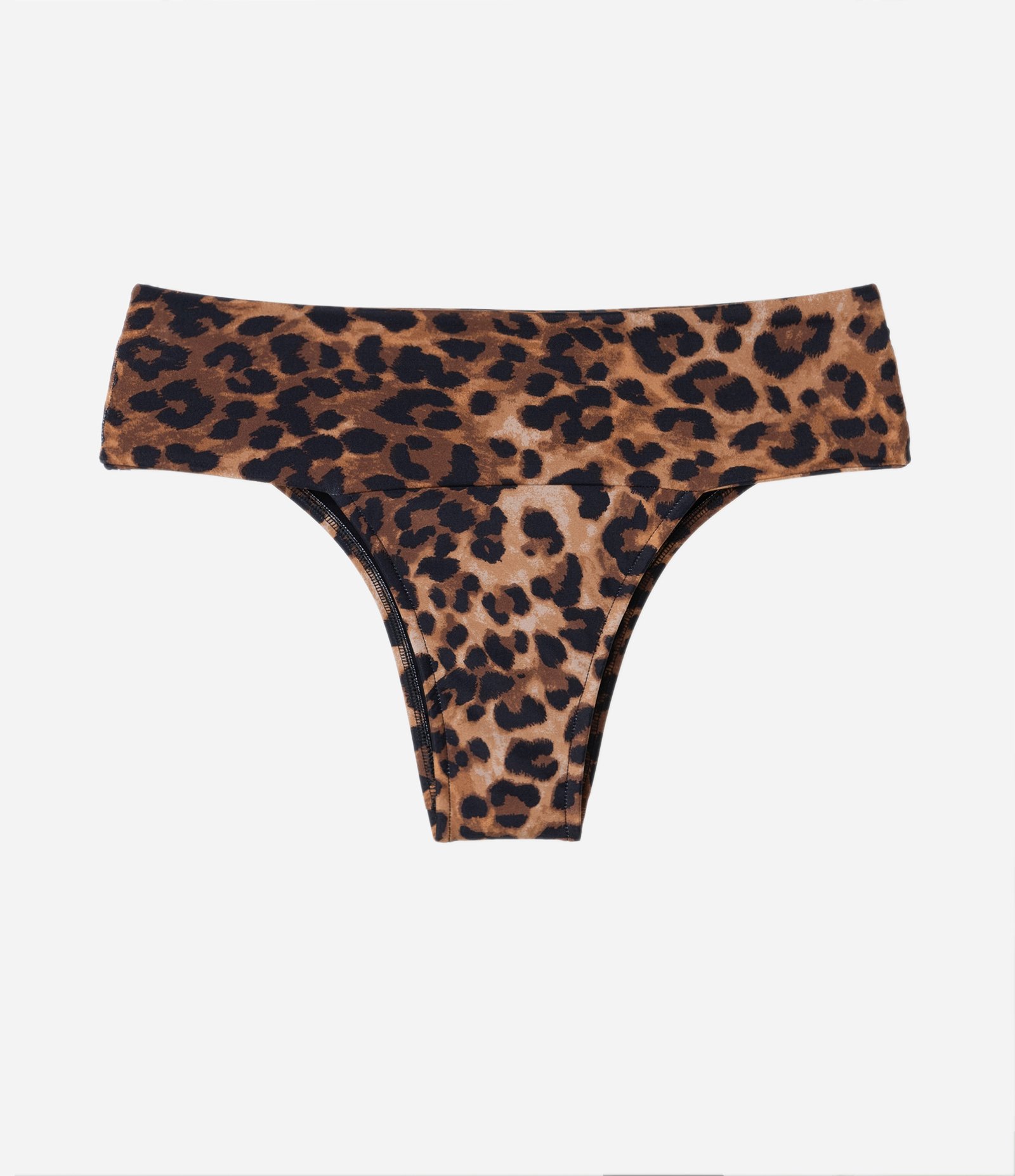 Biquíni Calcinha Pala Larga com Estampa de Onça Marrom 5