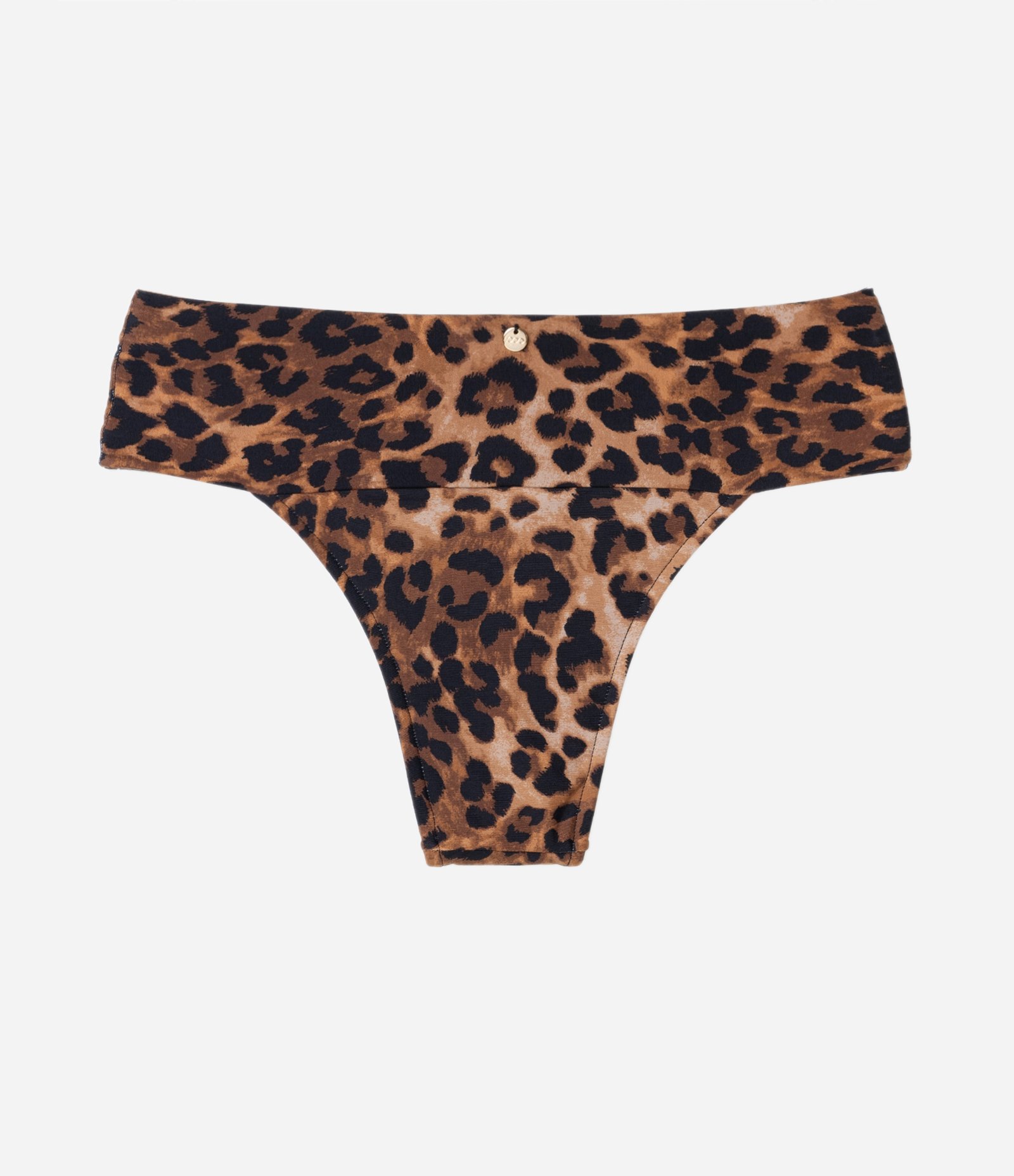 Biquíni Calcinha Pala Larga com Estampa de Onça Marrom 6