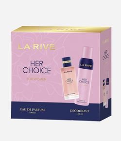 Kit Perfume La Rive Her Choice Eau de Toilette Feminino 100ml + Desodorante 150ml 