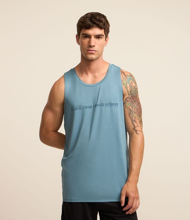 Regata Regular Esportiva com Estampa Lettering