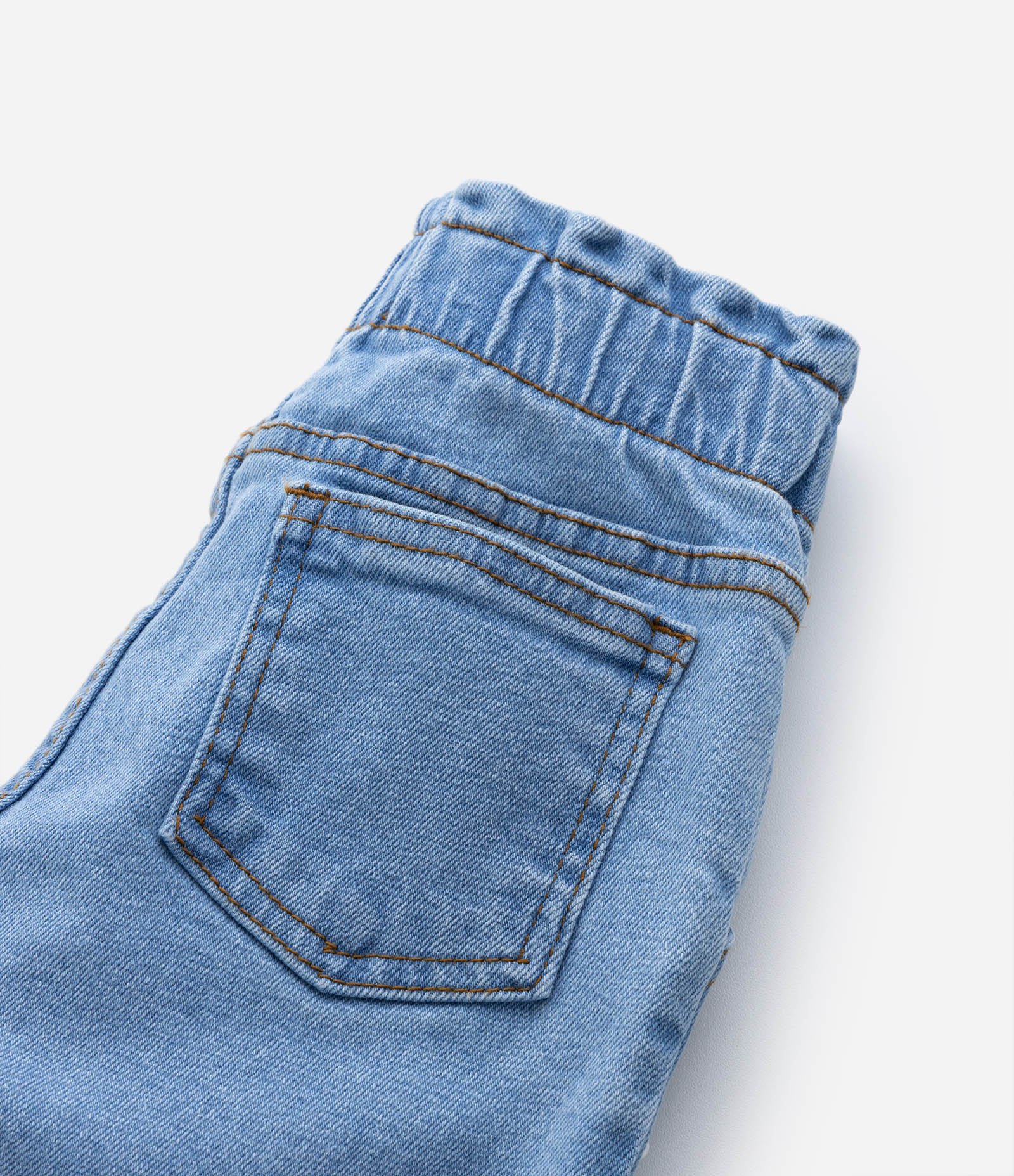Calça Clochard Infantil em Jeans com Pérolas Aplicadas - Tam 1 a 5 Anos Azul 5