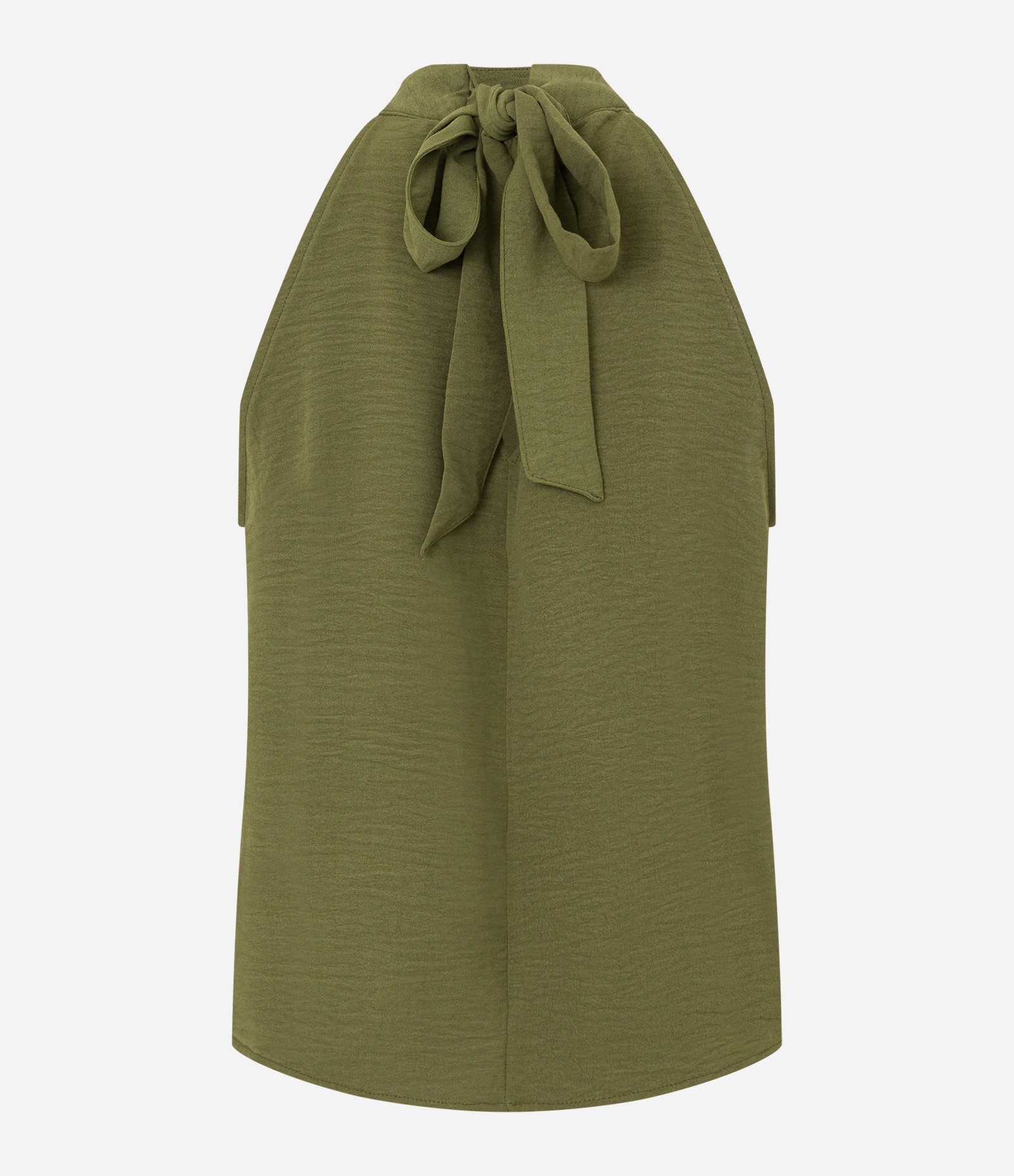 Blusa em Crepe com Gola Halter e Amarração nas Costas Verde 7