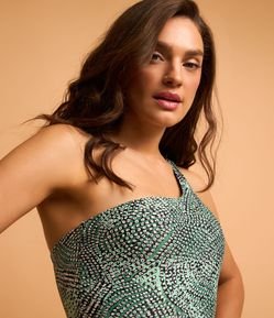 Maiô em Poliamida com Detalhe Vazado nas Costas e Estampa Nascente