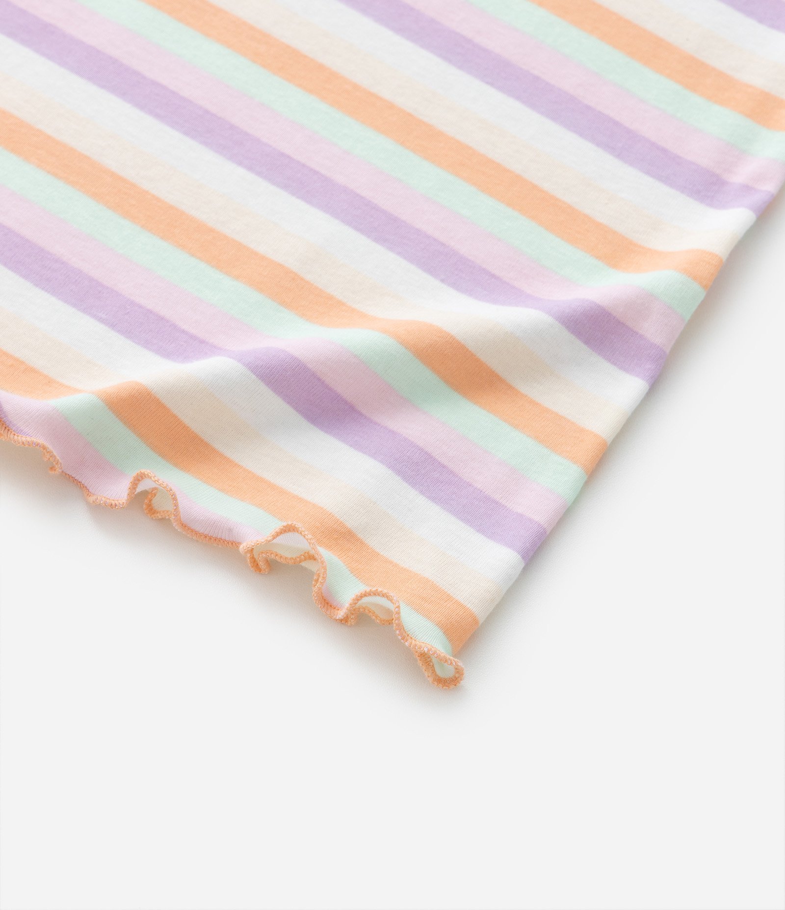 Pijama Infantil Curto com Estampa Listras e Flor - Tam 5 a 14 Anos Multicores 4
