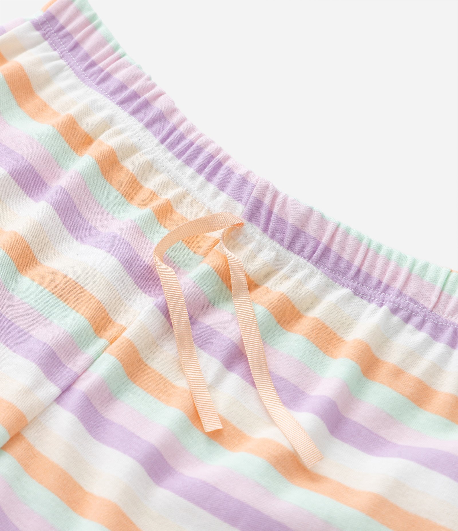 Pijama Infantil Curto com Estampa Listras e Flor - Tam 5 a 14 Anos Multicores 5