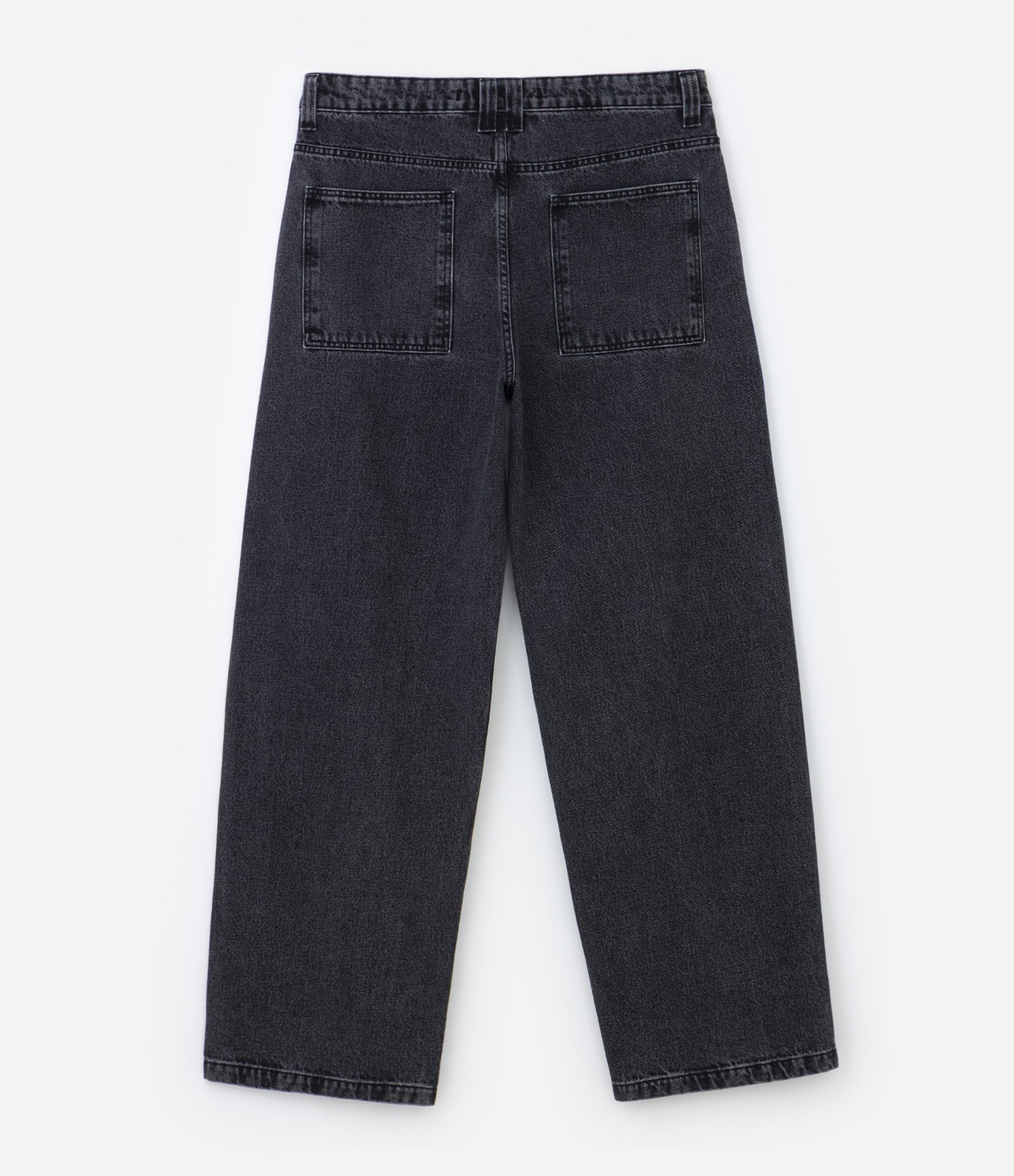 Calça Super Baggy em Jeans com Recorte Frontal Jeans Escuro 6