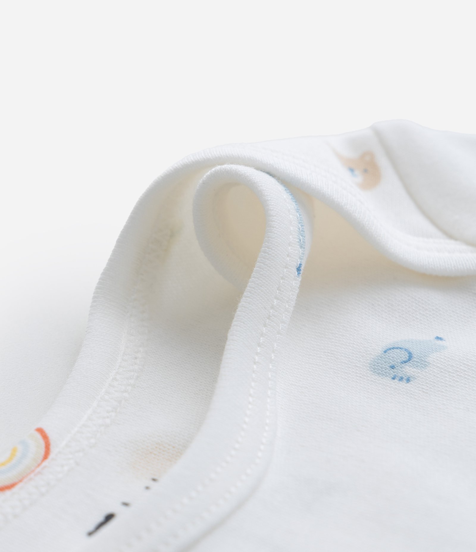 Kit 02 Bodies em Suedine com Estampa Mini Ícones - RN a 18 meses Verde/Branco 6