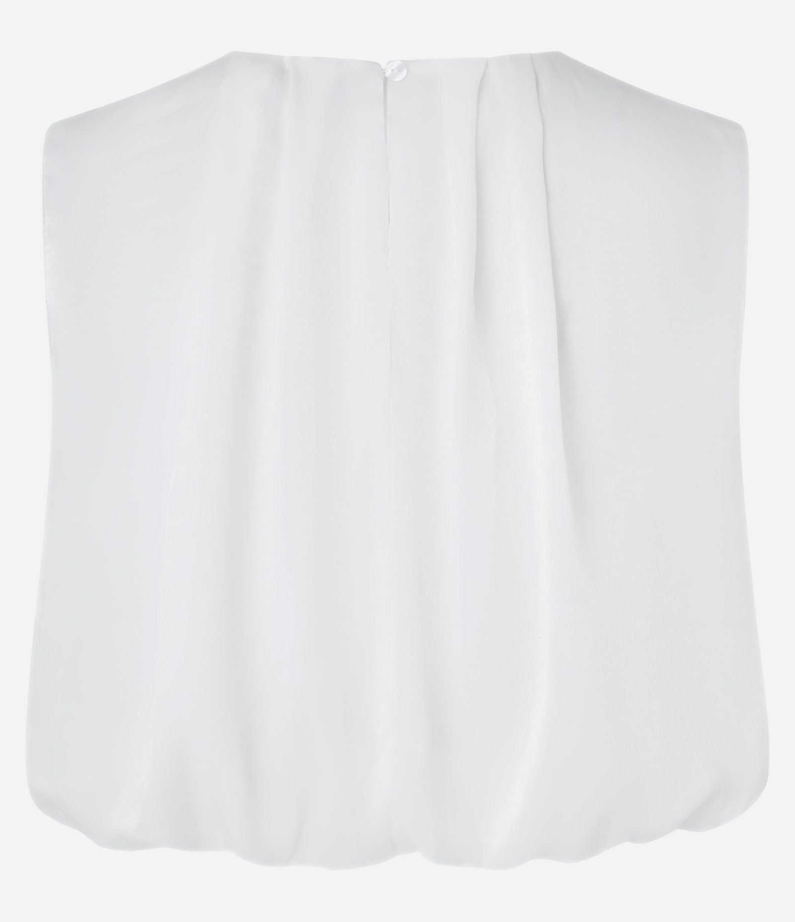 Blusa Balonê em Chiffon com Pregas nas Costas Branco 6