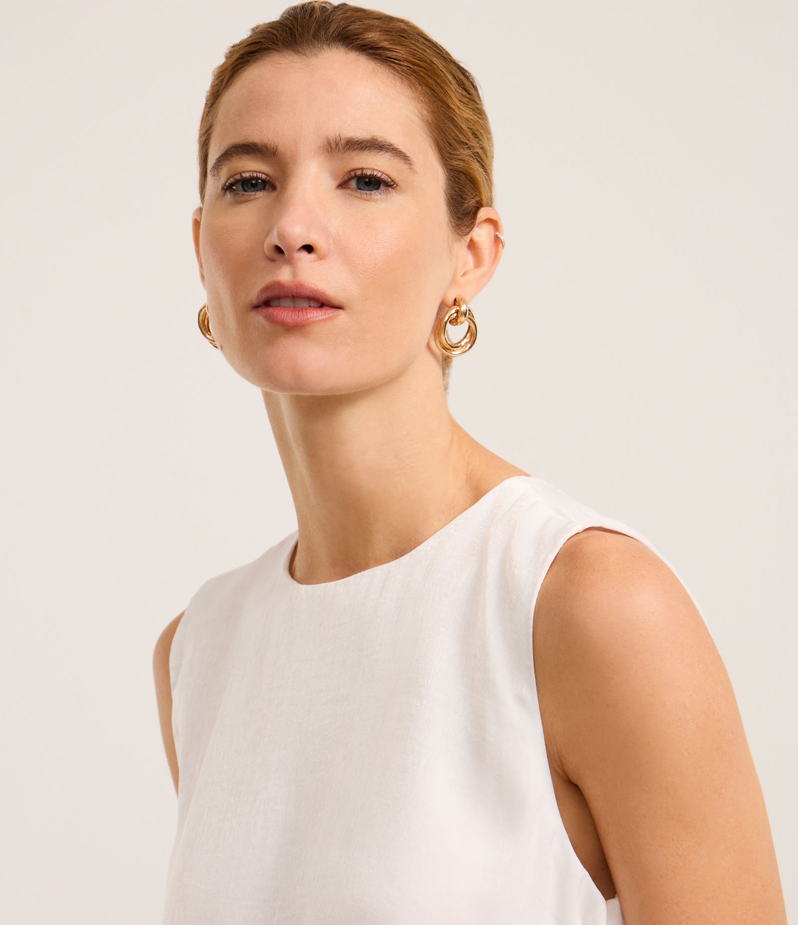 Blusa Balonê em Chiffon com Pregas nas Costas Branco 4