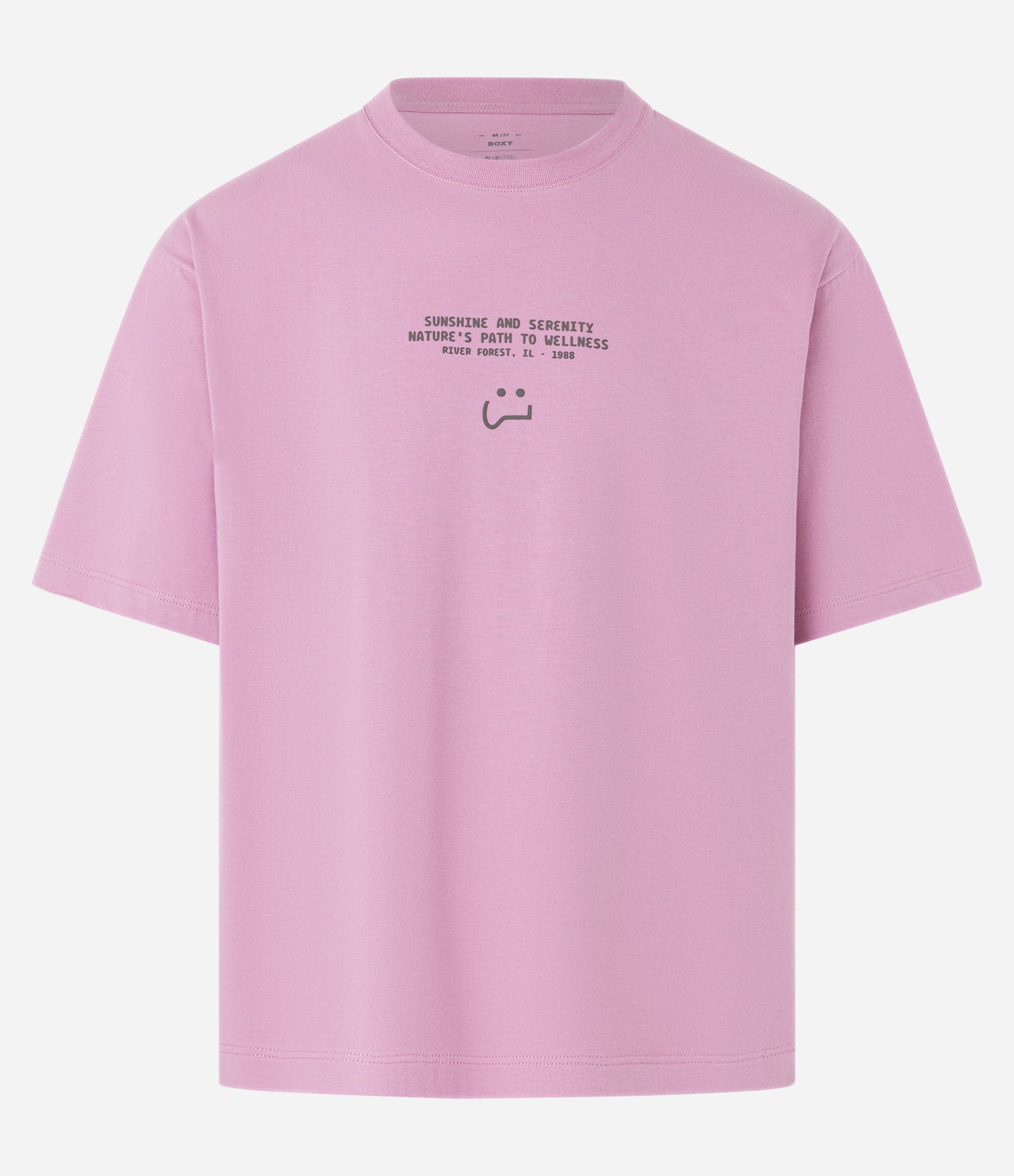 Camiseta Boxy em Malhão com Estampa Lettering Rosa 4