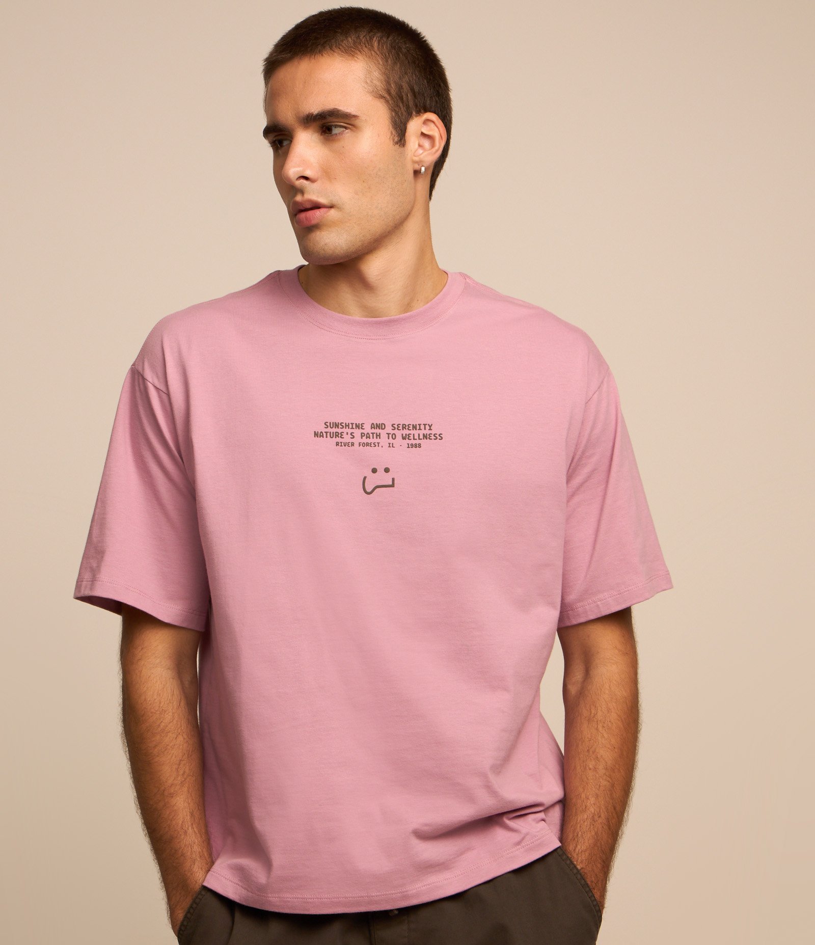 Camiseta Boxy em Malhão com Estampa Lettering Rosa 3