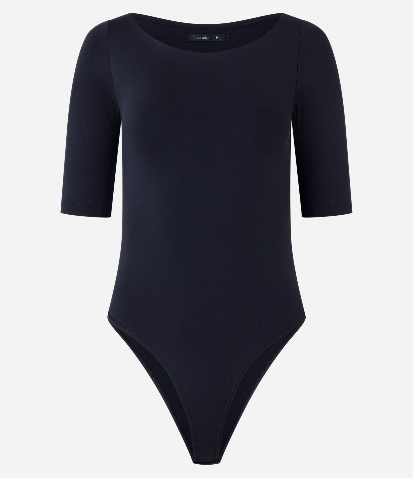 Body em Poliamida com Decote Canoa e Manga 3/4 Preto 7