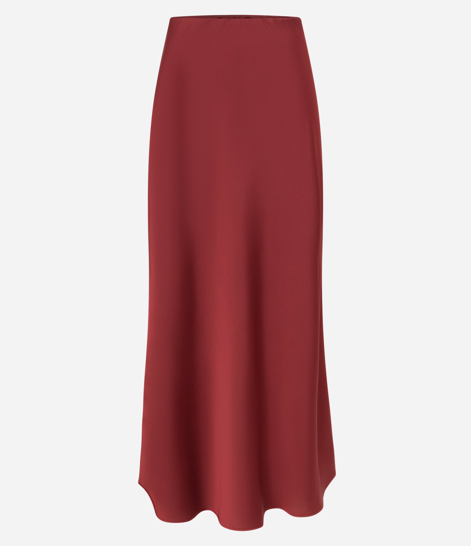 Saia Midi Evasê em Tecido Acetinado 5