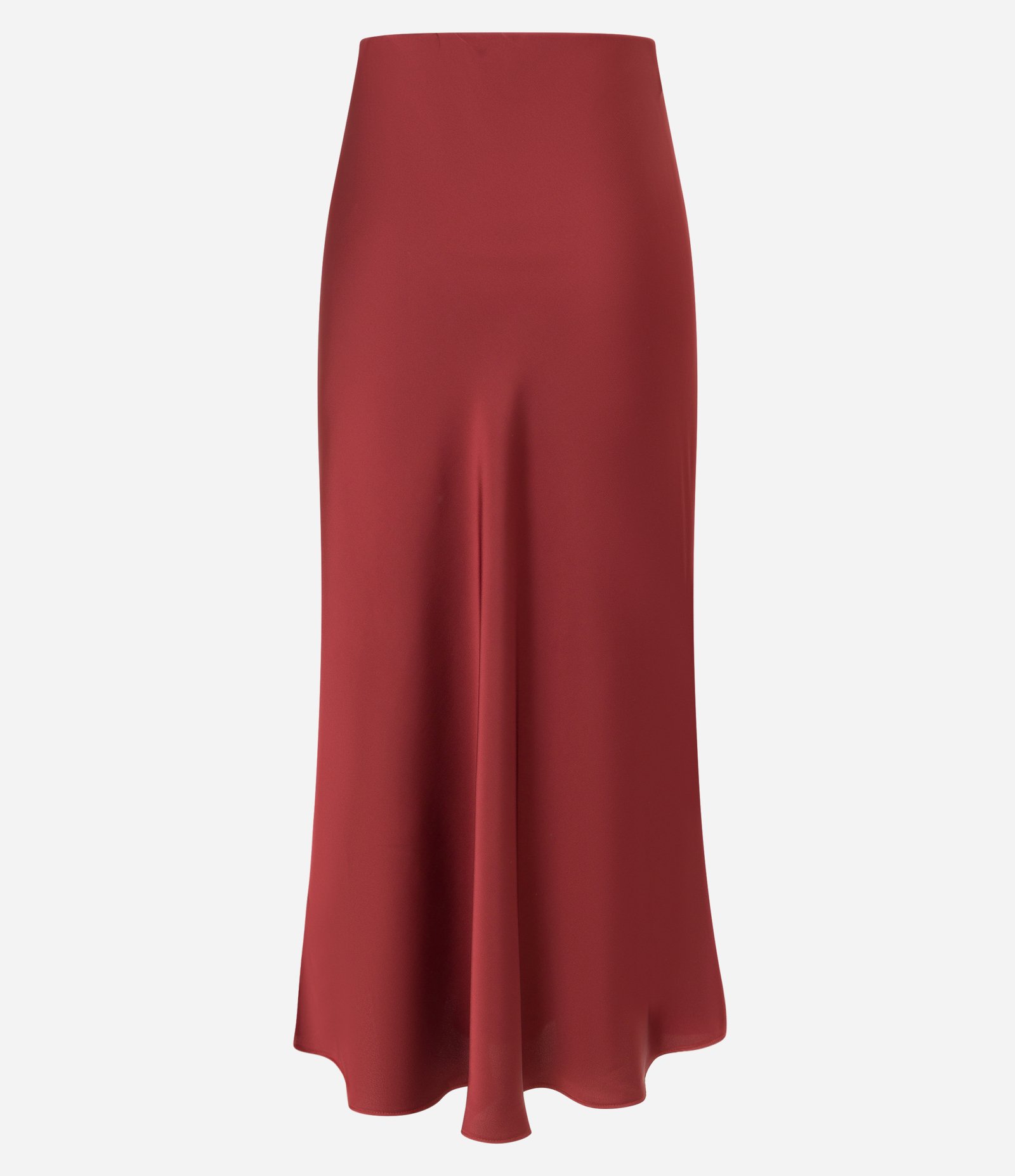 Saia Midi Evasê em Tecido Acetinado 6