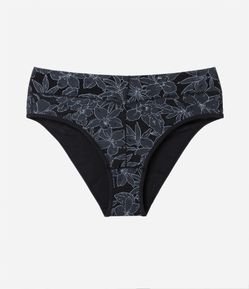 Calcinha Alta em Poliamida com Estampa Floral DeMillus