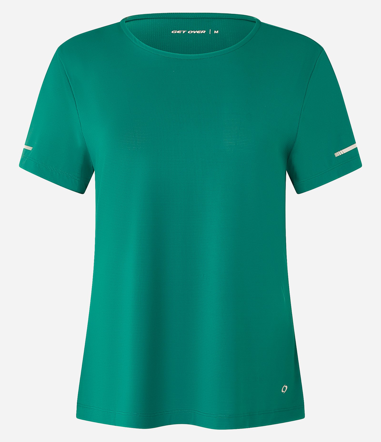 Camiseta Esportiva Regular Texturizada com Detalhe Refletivo Verde 5