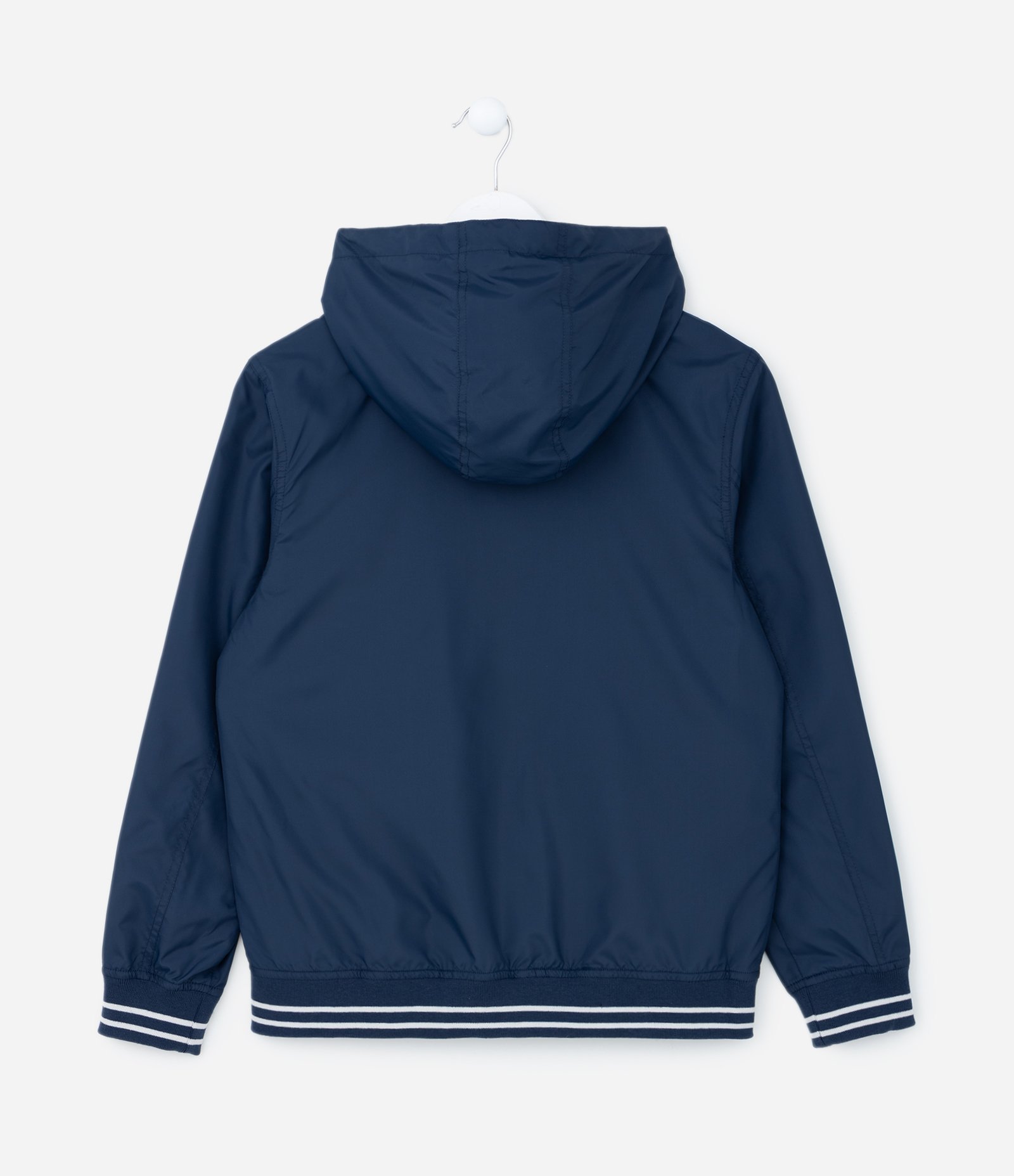 Jaqueta Quebra-Vento Infantil com Capuz - Tam 5 a 14 Anos Azul 2