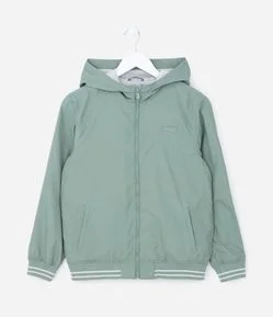 Jaqueta Quebra-Vento Infantil com Capuz - Tam 5 a 14 Anos