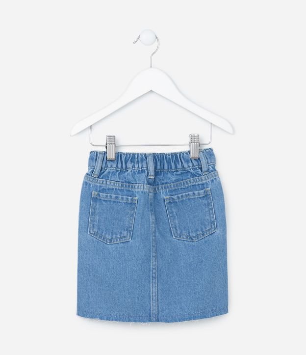 Saia Infantil em Jeans com Fenda Lateral - Tam 1 a 5 Anos